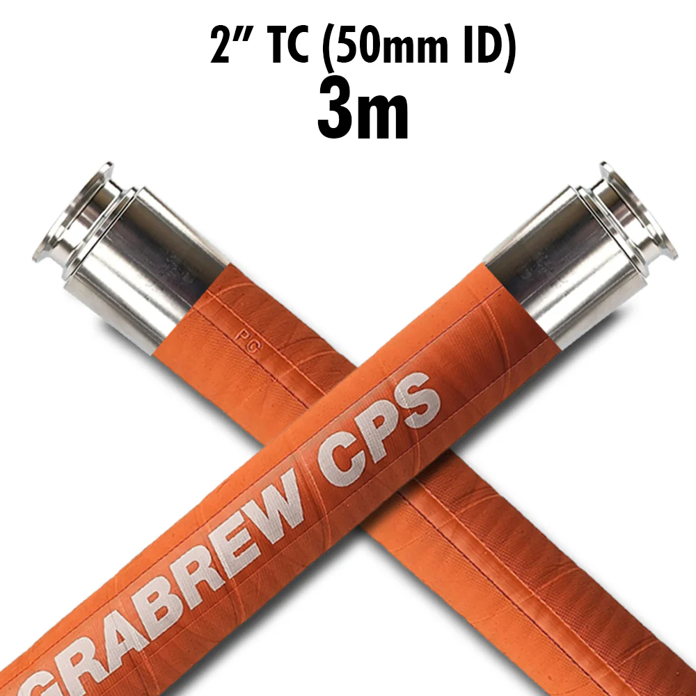 2 Inch TC (50mm ID) BrewFlex AgraBrew CPS Brewery Hose - 3m