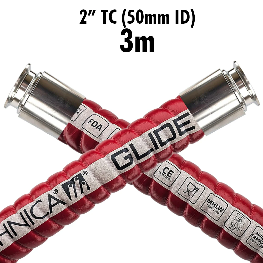2 Inch TC (50mm ID) BrewFlex GlideTech Brewery Hose - 3m