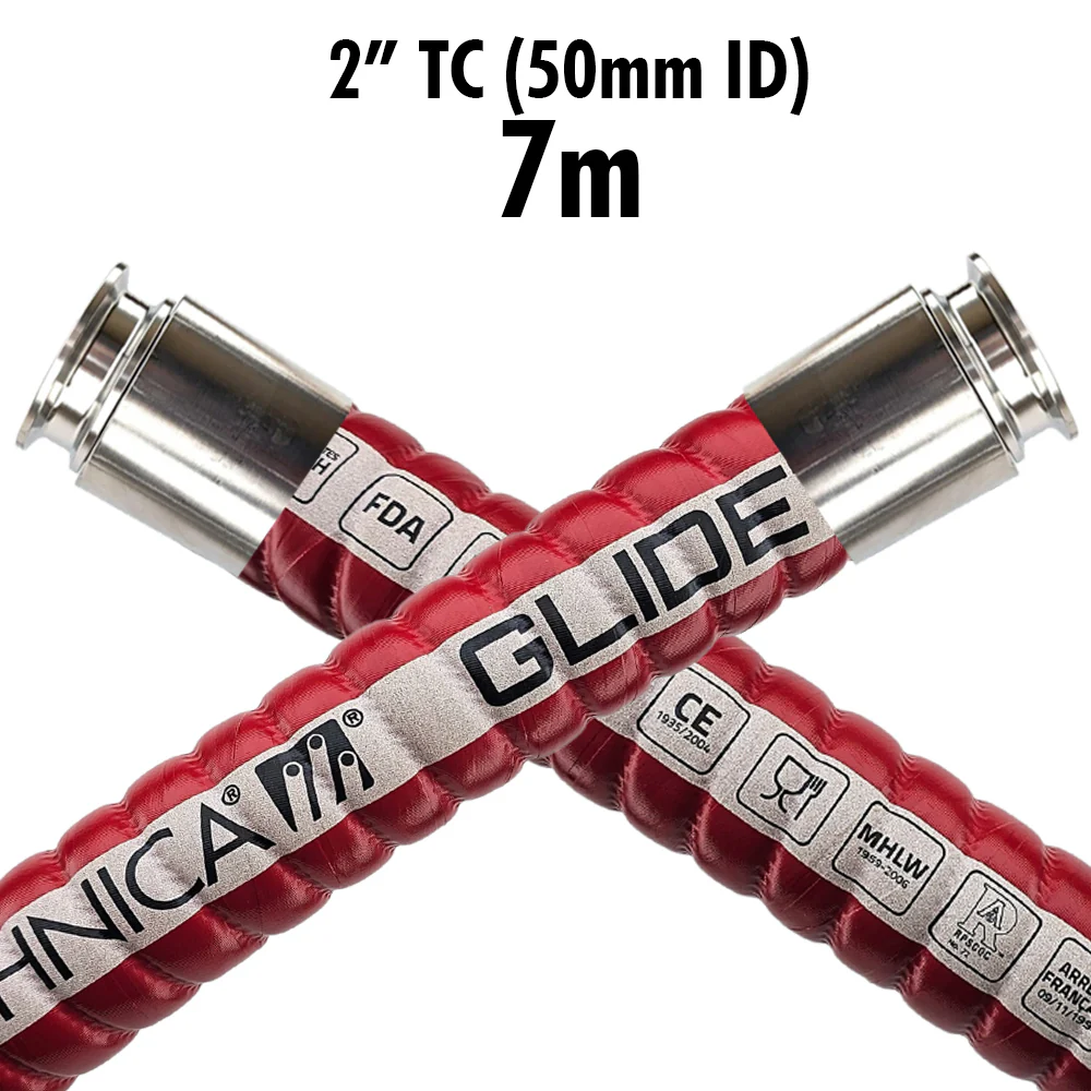 2 Inch TC (50mm ID) BrewFlex GlideTech Brewery Hose - 7m