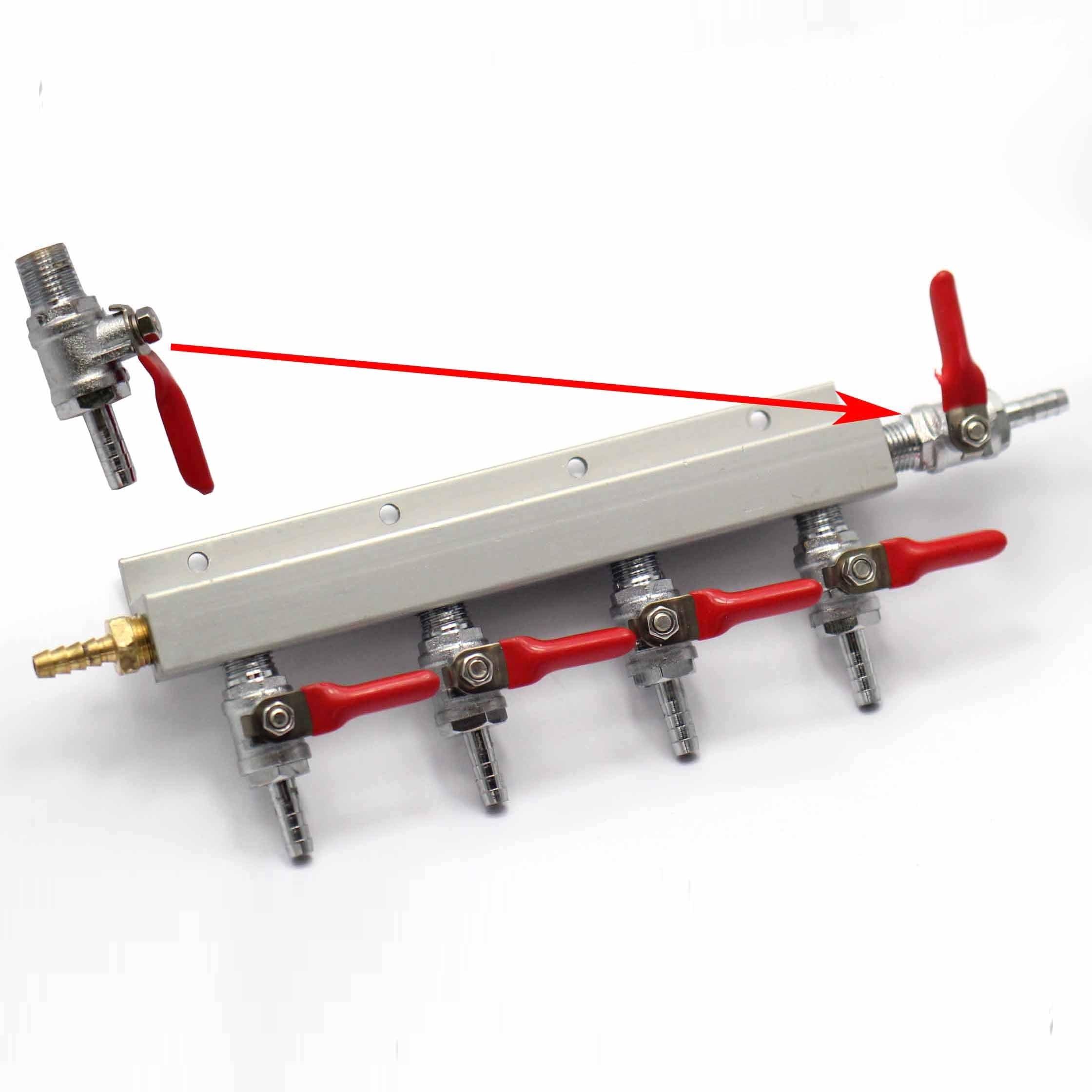 Gas Line Manifold Splitter 2 ways (1/4inch, 6mm Barb) - Image 4