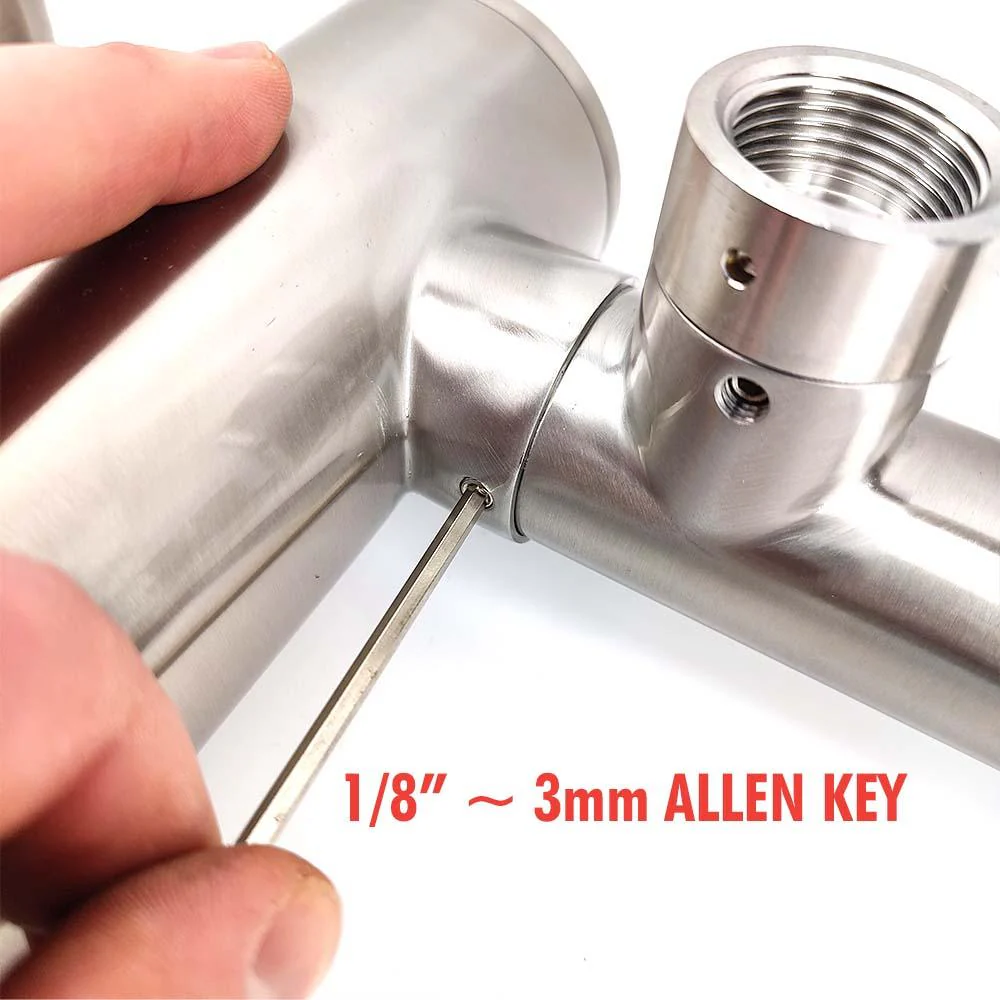 2 Tap - T-Bar Flooded Font - (Stainless Steel) - Image 3