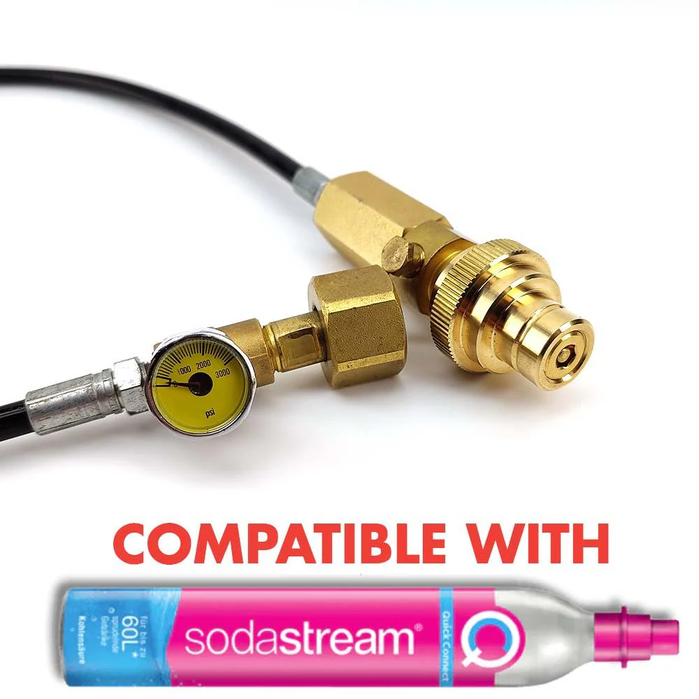 36 Inch Quick Disconnect Adapted FreedomOne Hose Kit for SodaStream Terra - Art - Duo Only