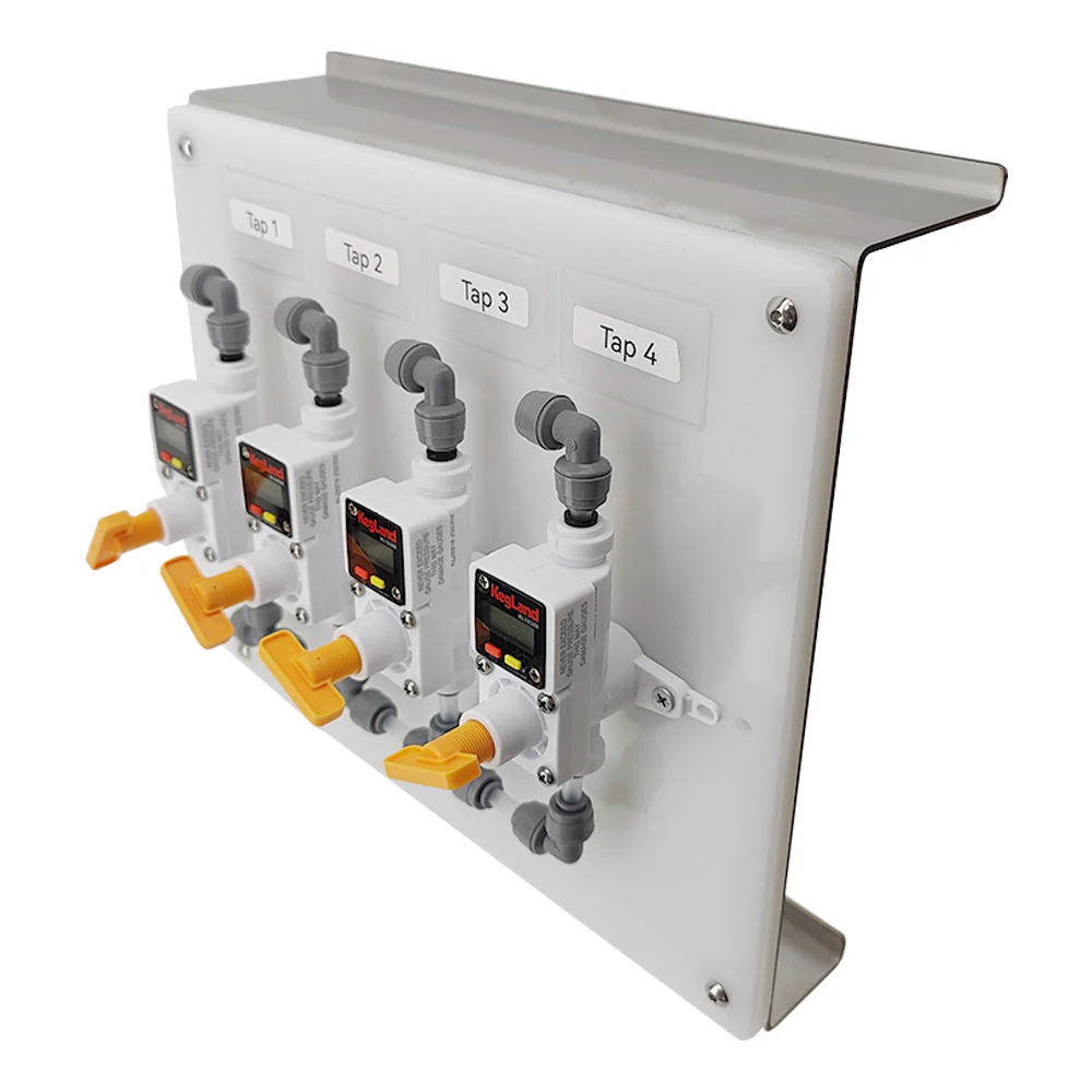 4 Tap Slimline Hanging Kegerator Gas Control Board for 6.35 (1/4') mm OD Hosing