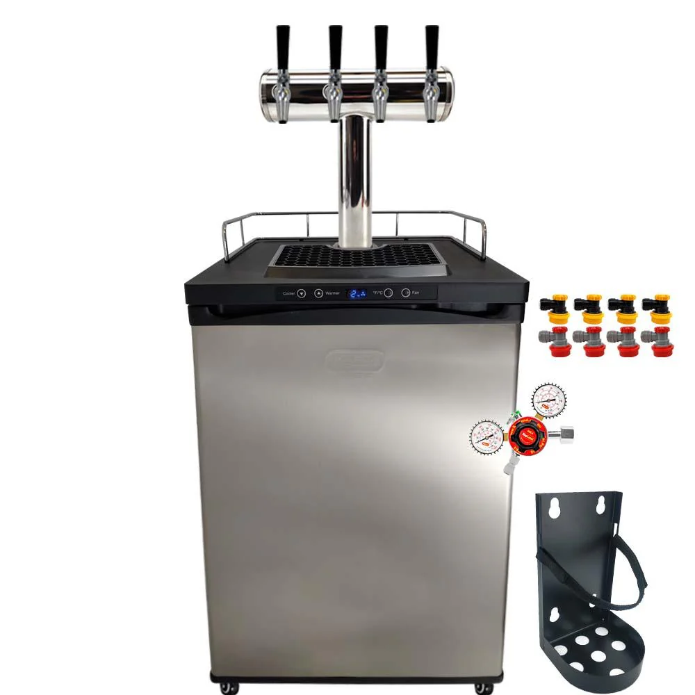 Four Tap T-Bar Series X.1 Kegerator - Homebrew Draught Pack