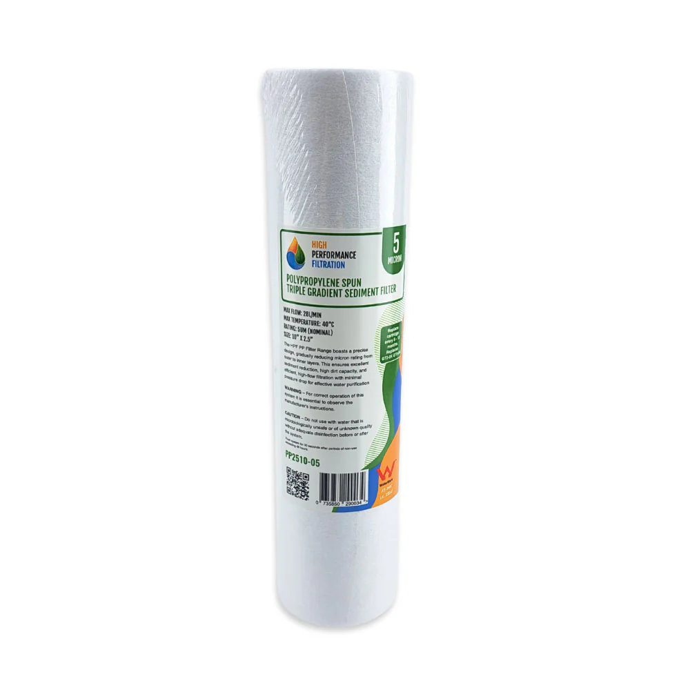 5 Micron Polyspun Sediment Water Filter Cartridge 10 x 2.5 GT2-2K
