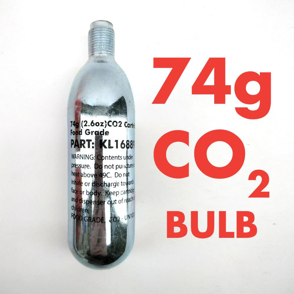 74g Big Bulb CO2 Cylinder Cartridge Bulb Disposable 5/8-18UNF Thread