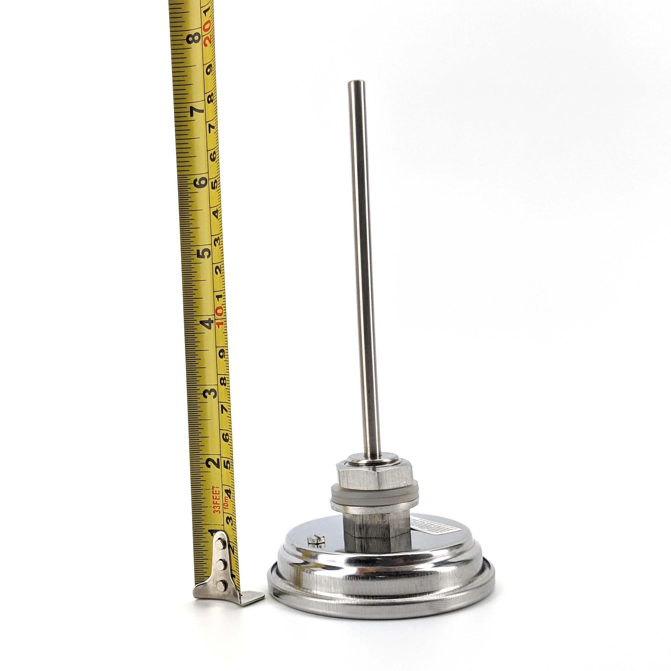 Bi-Metal 3 Inch Dial Weldless Thermometer - Long Stem 132mm - Image 2