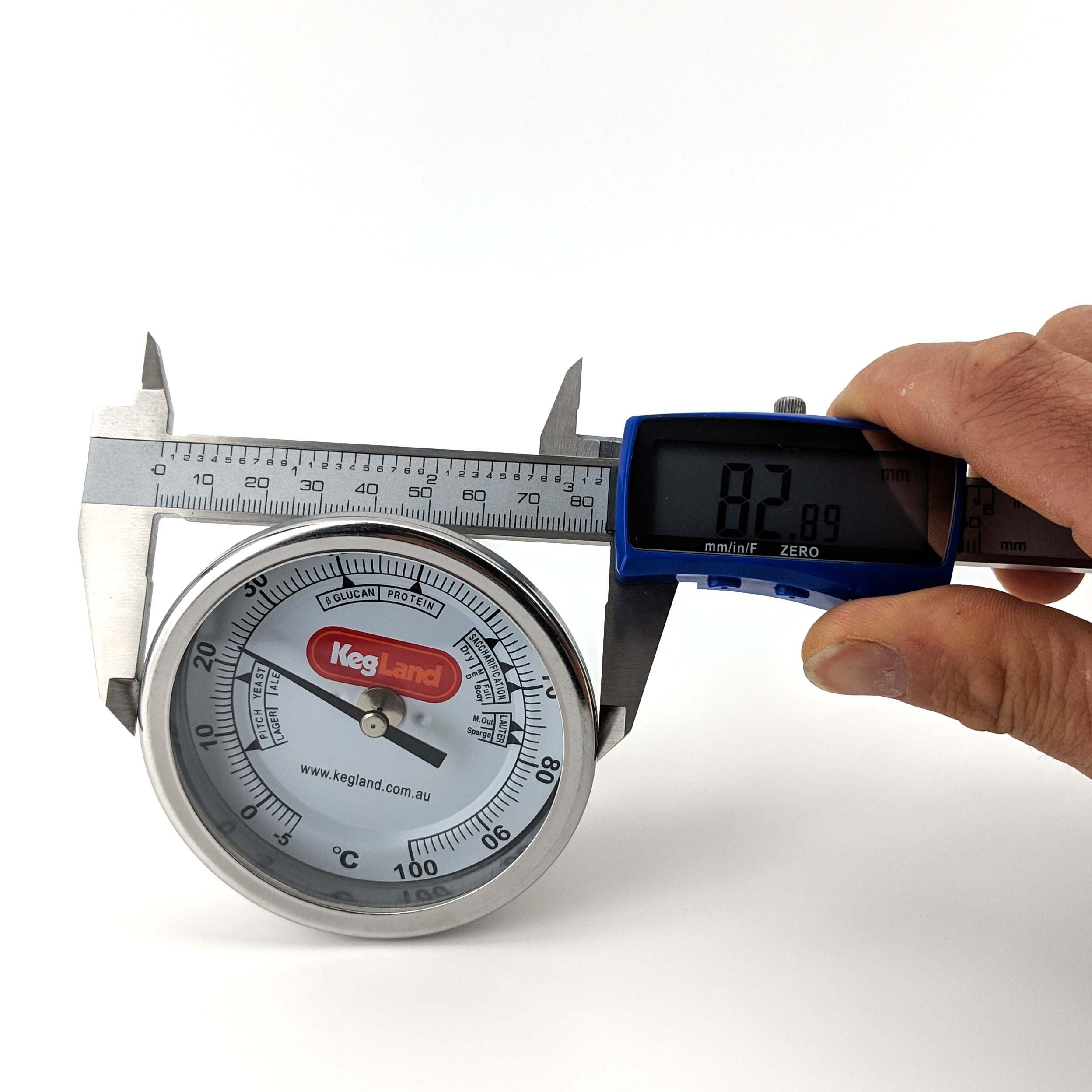 Bi-Metal 3 Inch Dial Weldless Thermometer - Short Stem - Image 5
