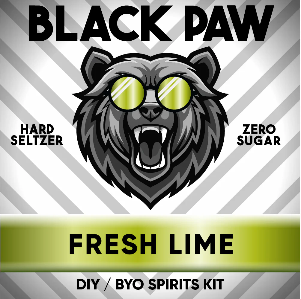 Black Paw Fresh Lime Hard Seltzer - Zero Sugar - DIY ~ BYO Spirits Keg Kit