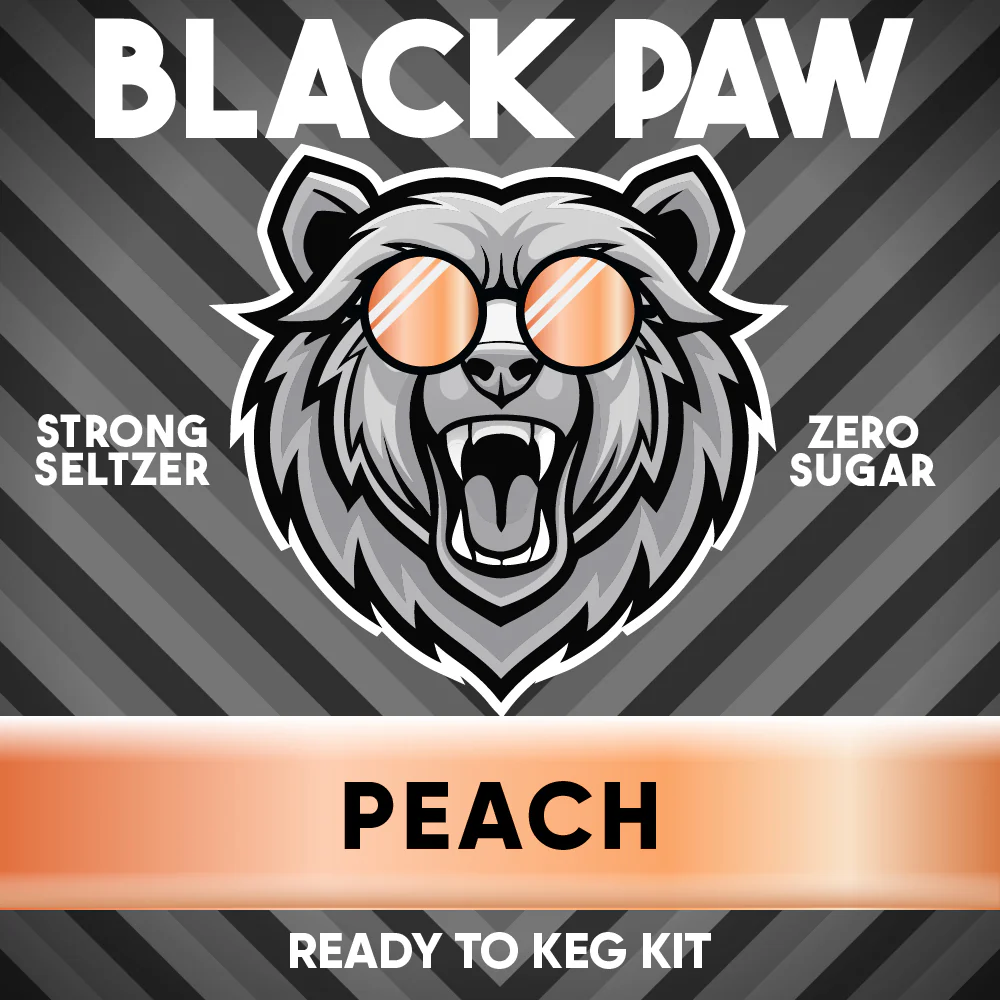 Hard Black Paw Peach Seltzer - Zero Sugar - Ready to Keg Kit - Image 2