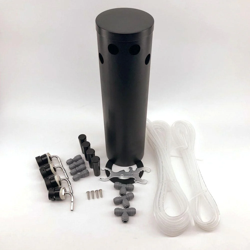 Quadruple Tap Stainless Steel Totem Font Kit - Black Phantom (Without Tap)