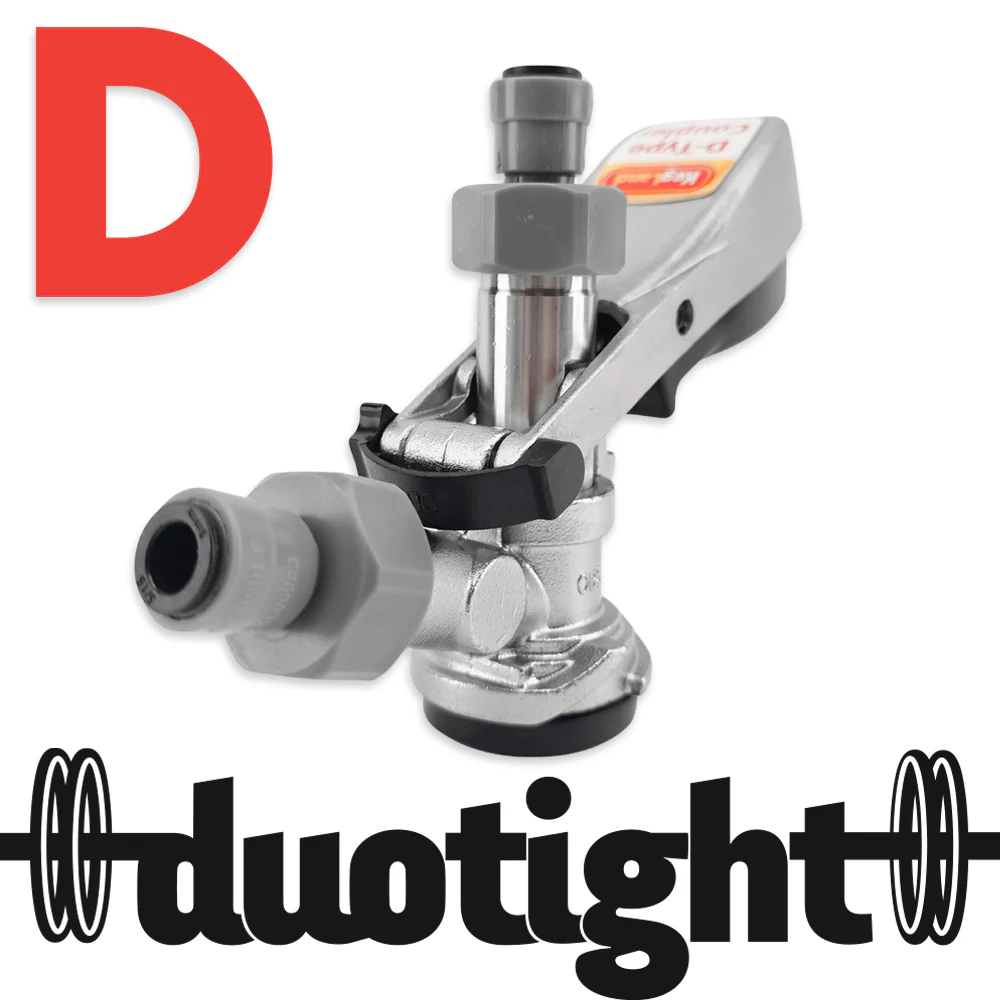 D-Type Keg Coupler with 8mm duotight Push-Fit