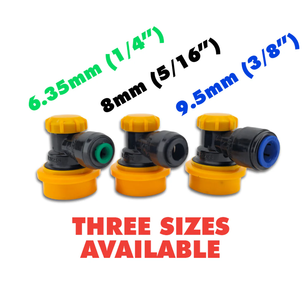 duotight 6.35mm (1/4'') x Ball Lock Disconnect - (Black + Yellow Liquid) - Image 5
