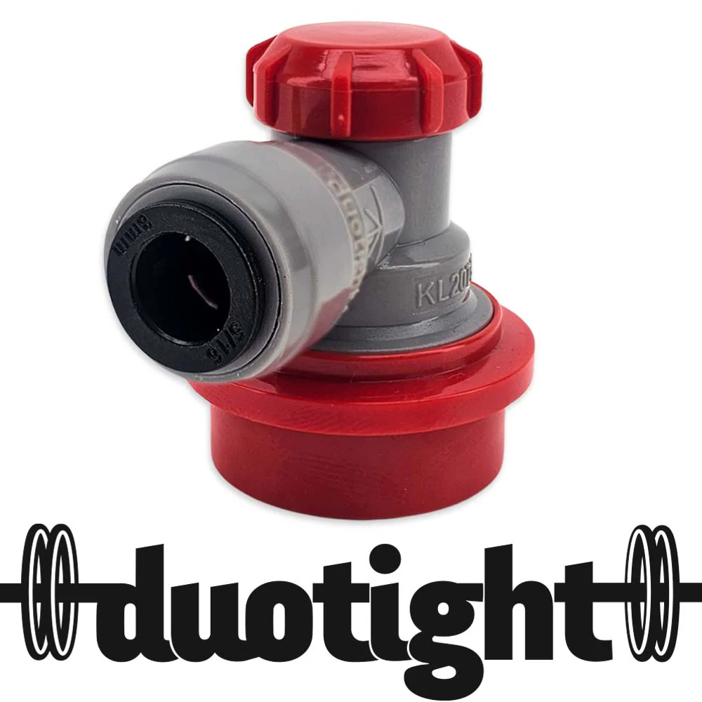 duotight 8mm (5/16) x Ball Lock Disconnect - (Grey + Red Gas)
