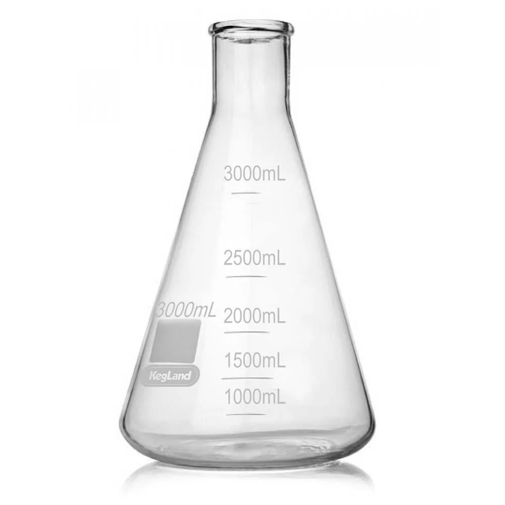 Borosilicate Erlenmeyer Conical Flask 3000mL