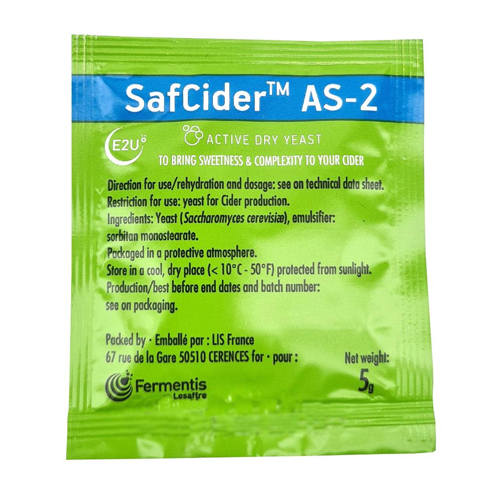 Fermentis SafCider AS-2 Yeast x 5g