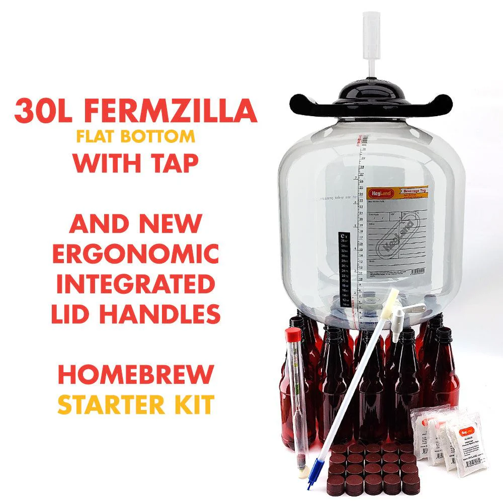 FermZilla - Flat Bottom 30L - PET Bottle Homebrew Starter Kit