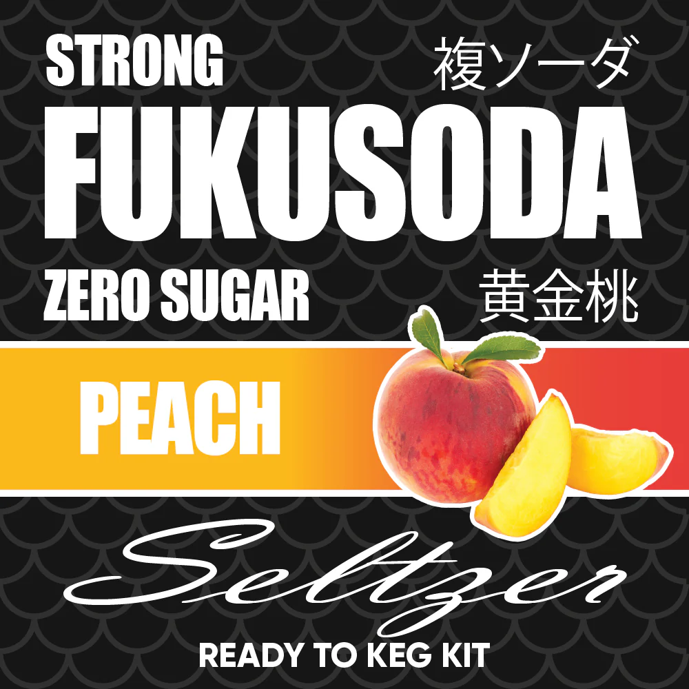 Hard FUKUSODA Peach - Zero Sugar - Ready to Keg Kit - Image 2