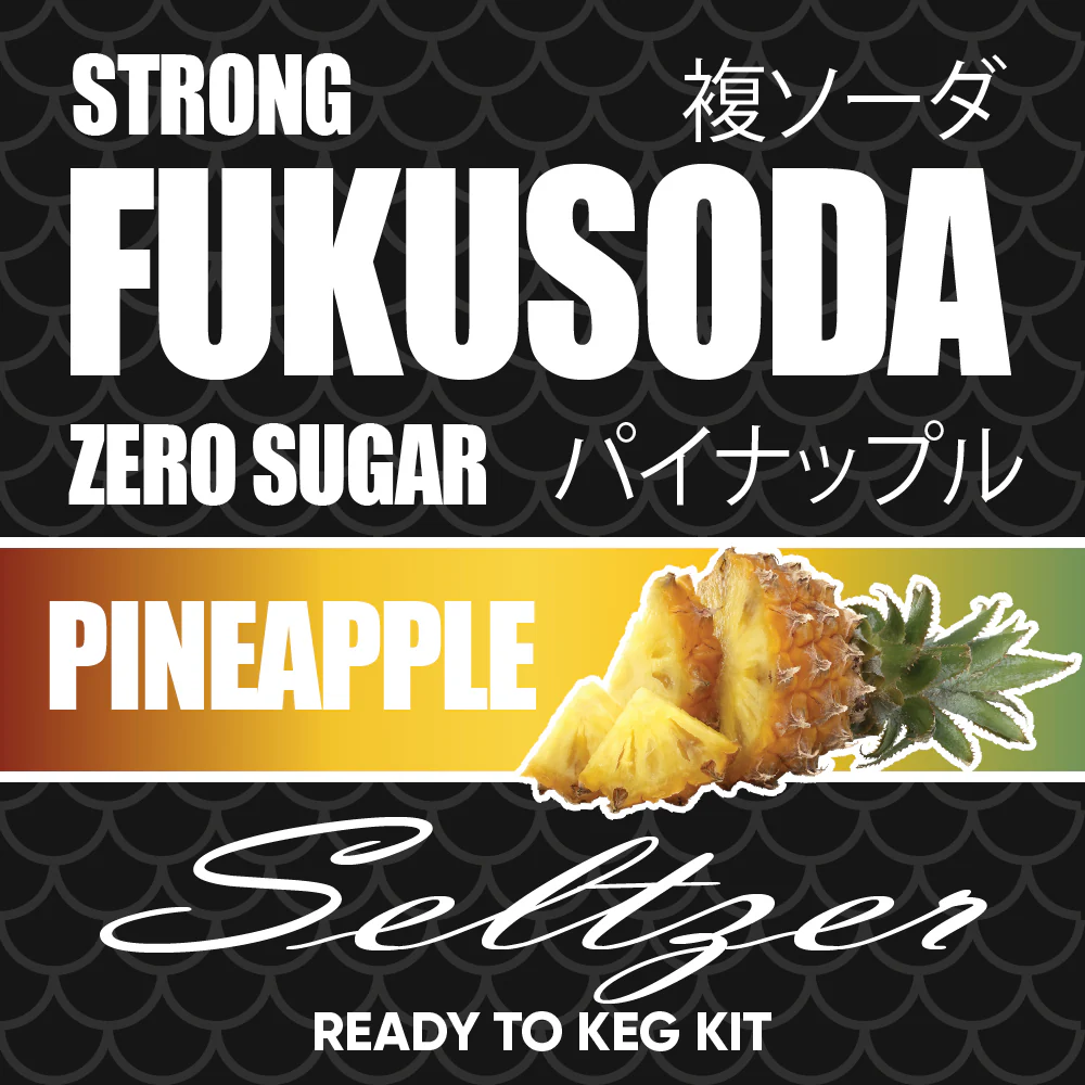 Hard FUKUSODA Pineapple - Zero Sugar - Ready to Keg Kit - Image 2
