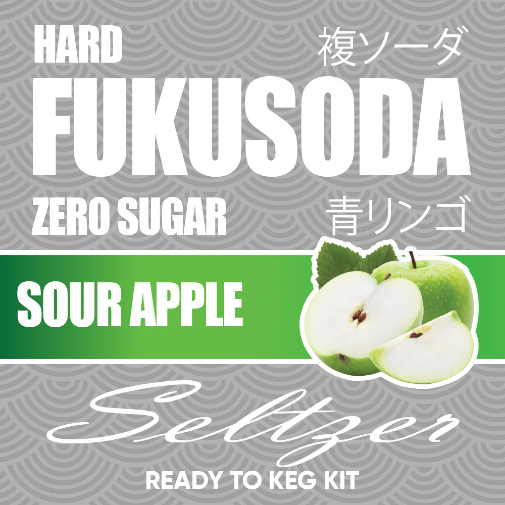 Hard FUKUSODA Sour Apple - Zero Sugar - Ready to Keg Kit