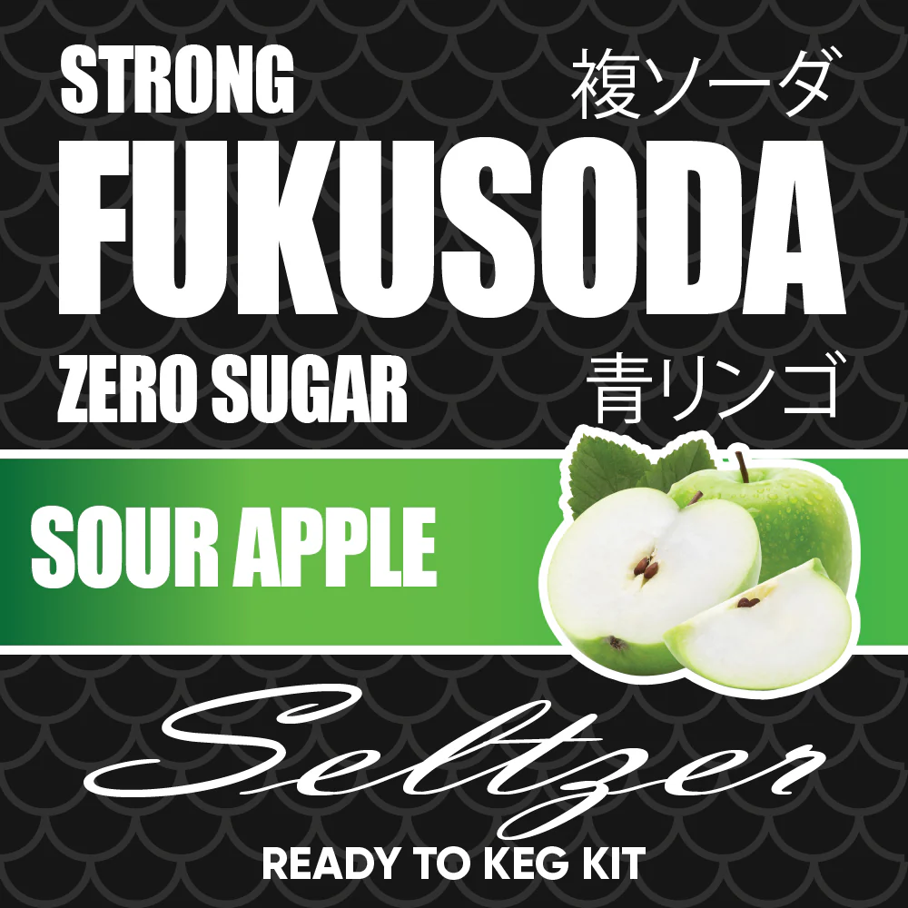 Hard FUKUSODA Sour Apple - Zero Sugar - Ready to Keg Kit - Image 2