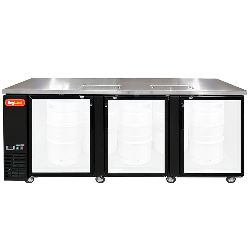 Grand Deluxe 3: The Ultimate Commercial-Grade Three Door Kegerator - Black