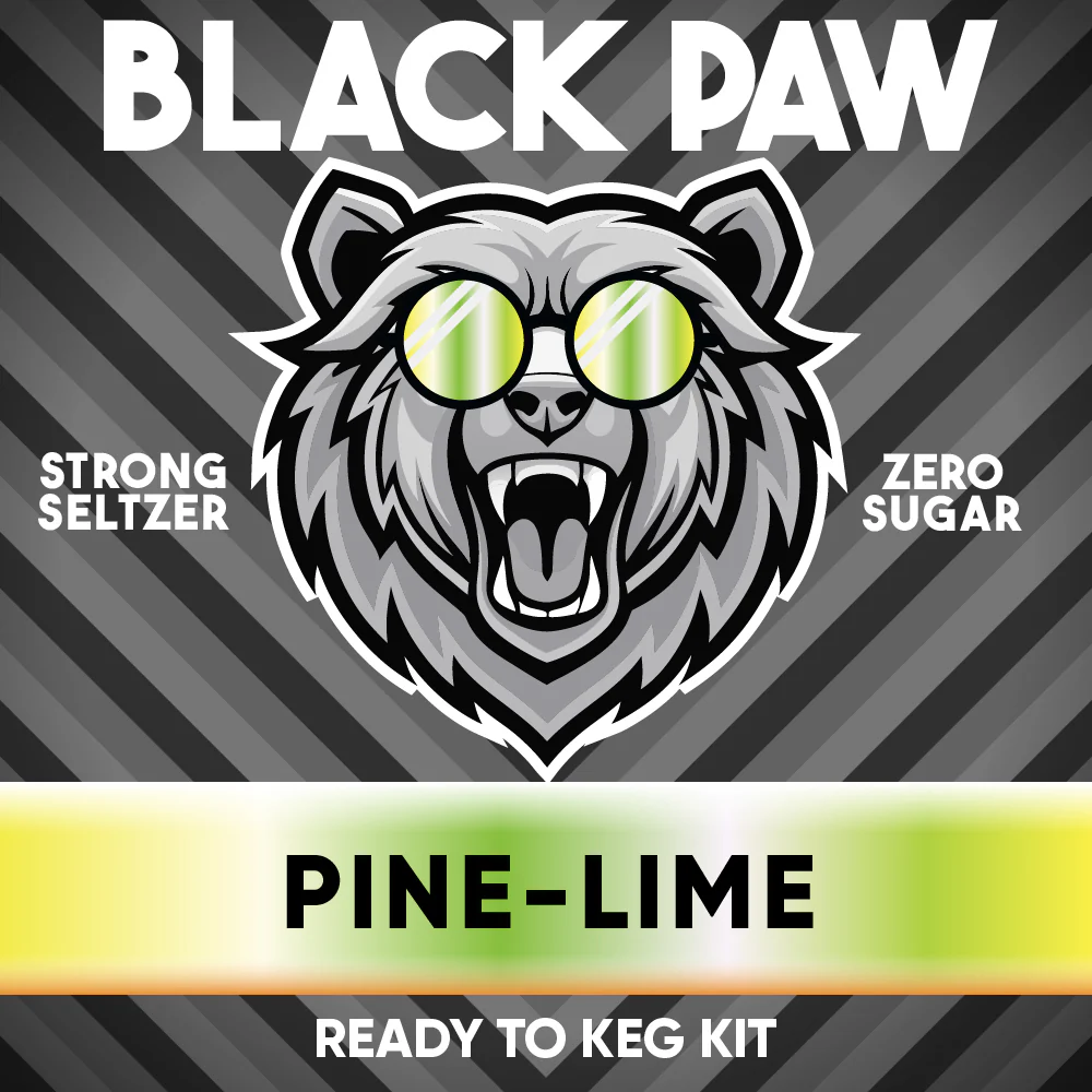 Hard Black Paw Pine Lime Seltzer - Zero Sugar - Ready to Keg Kit - Image 2
