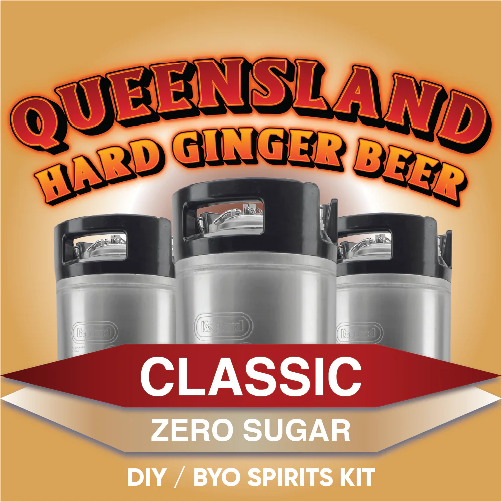 Queensland Hard Ginger Beer - Zero Sugar - DIY ~ BYO Spirits Keg Mix Kit