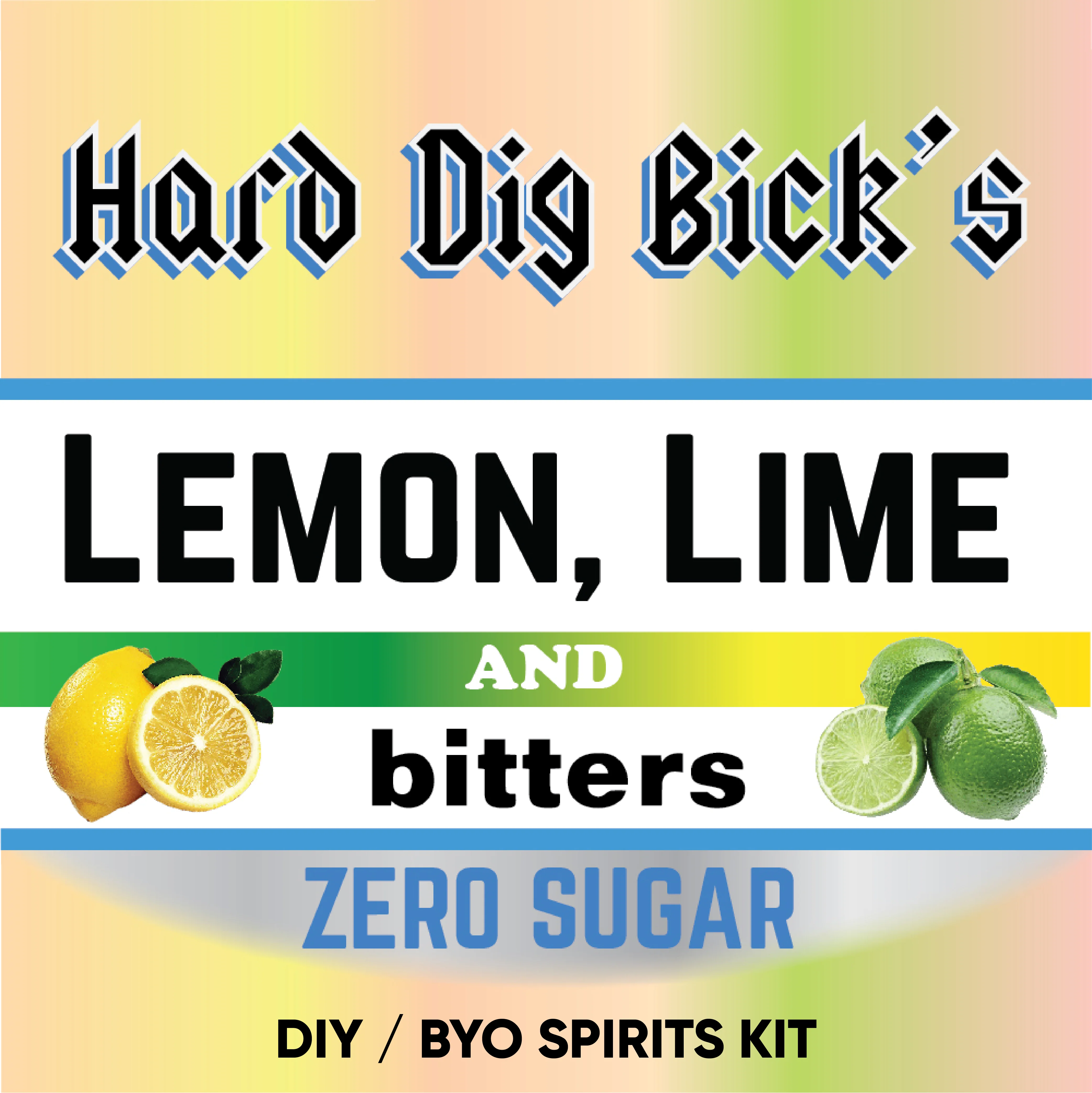 Hard Dig Bick's Lemon, Lime & Bitters - Zero Sugar - DIY ~ BYO Spirits Keg Kit
