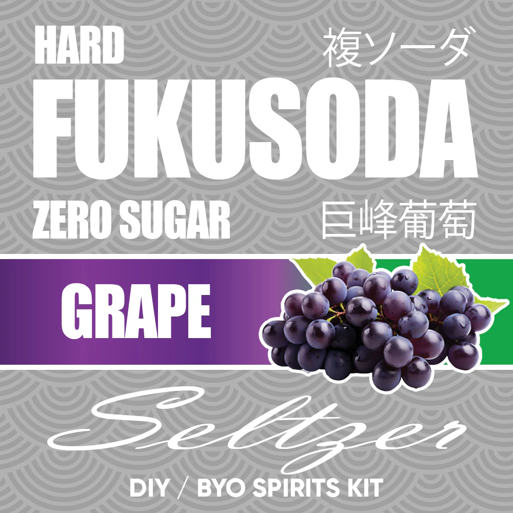 Hard FUKUSODA Grape Seltzer - Zero Sugar - DIY ~ BYO Spirits Keg Kit