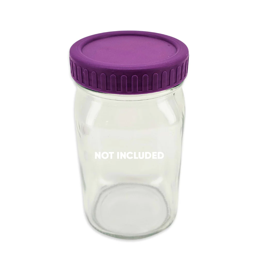 Haul Mason Jar Leak-Proof Lids  - 6 Pack (Purple)