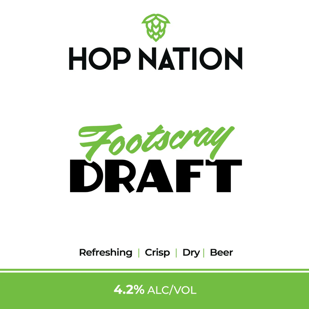 Hop Nation - Footscray Draft - Lager - 20L A-type Keg - Image 2
