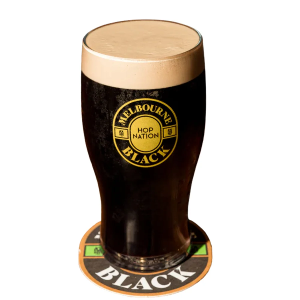 Hop Nation - Melbourne Black - Pint Glass
