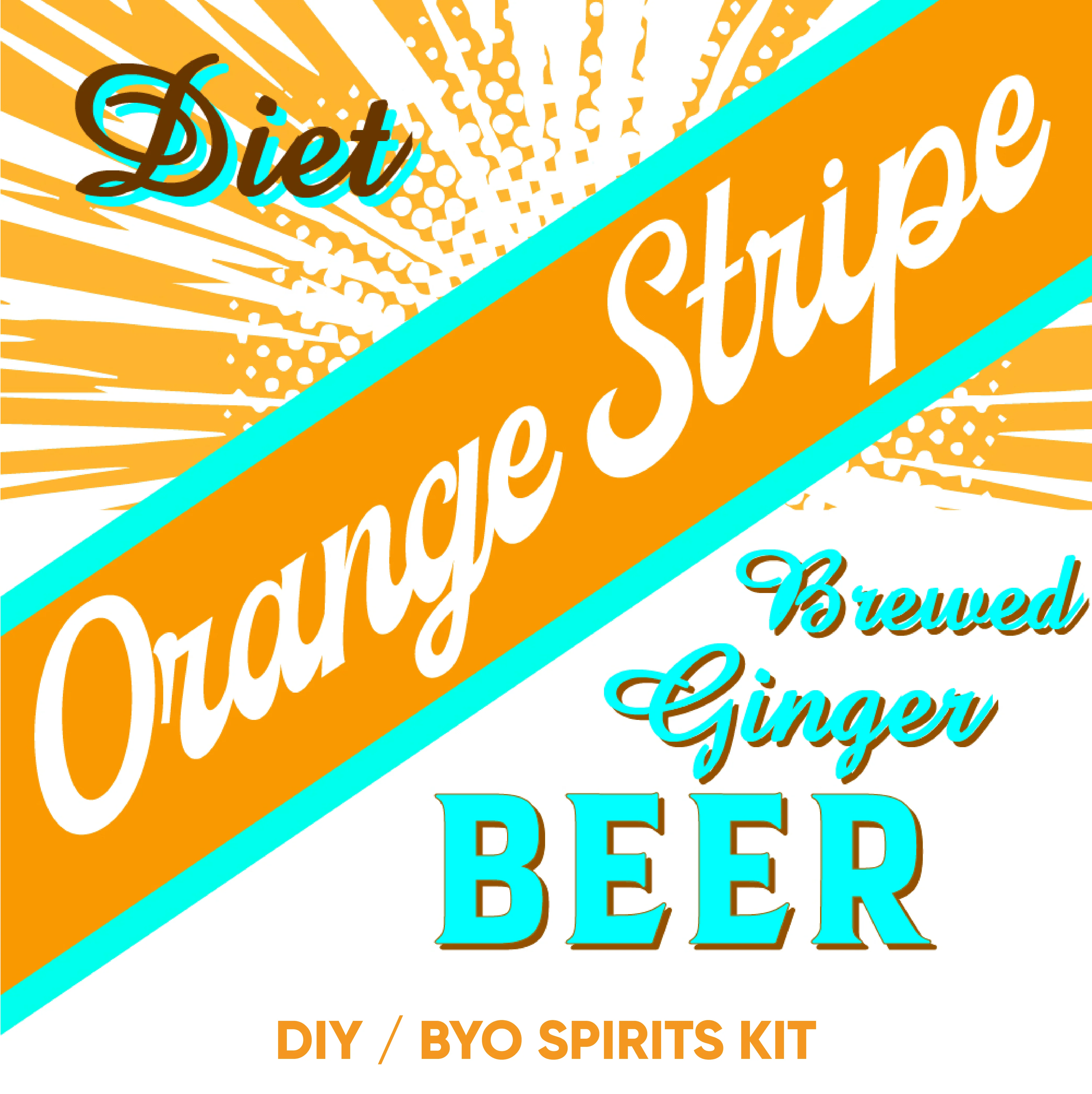Orange Stripe Jamaican Brewed Ginger Beer - Diet - DIY ~ BYO Spirits Keg Kit