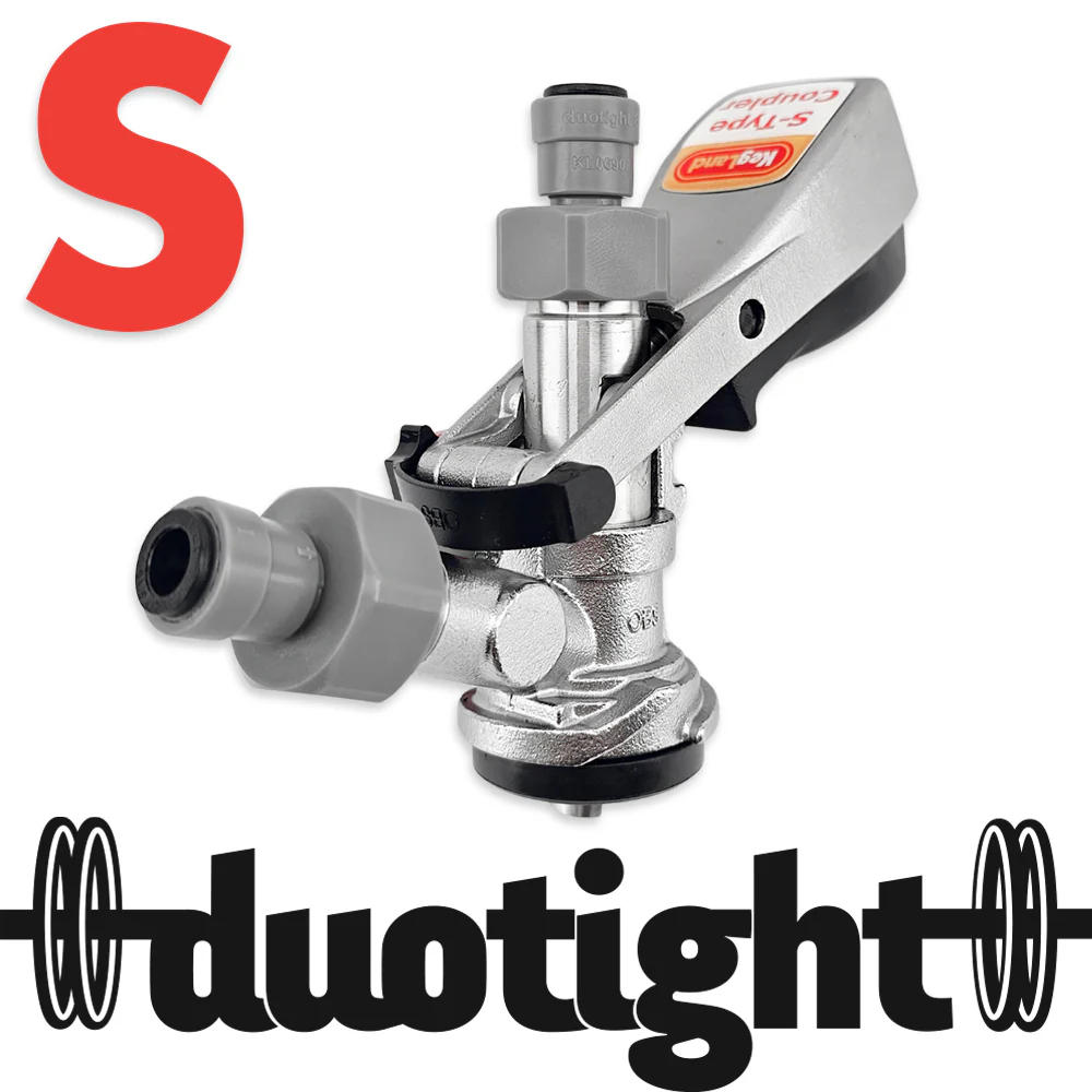 S-Type Keg Coupler with 8mm duotight Push Fit