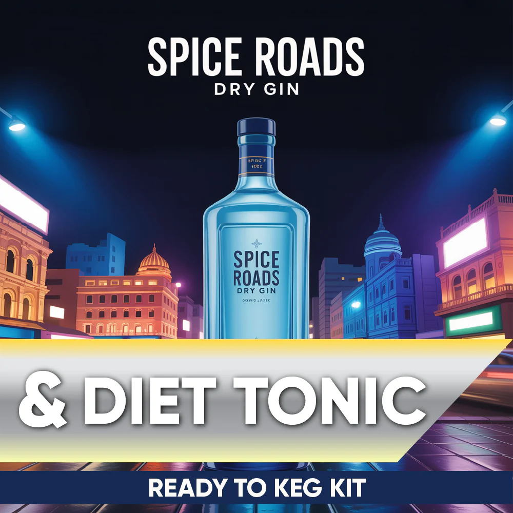 Spice Roads Dry Gin and Diet Tonic - Ready to Keg Kit
