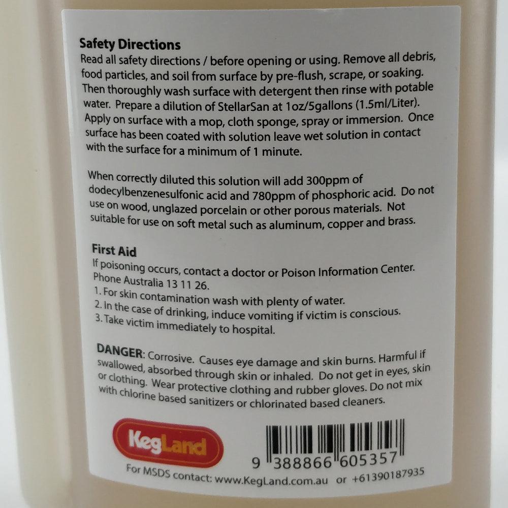 StellarSan Sanitiser - 500mL Split Chamber Bottle - Phosphoric Sanitiser - Image 3