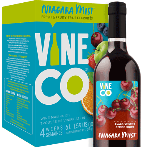 VineCo - Niagara Mist Black Cherry - Wine Making Kit