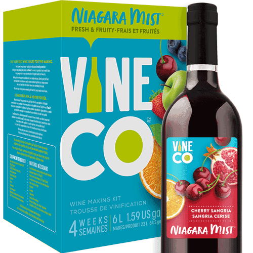 VineCo - Niagara Mist Cherry Sangria - Wine Making Kit