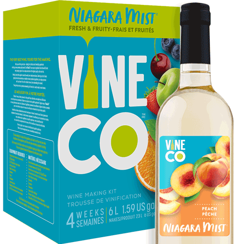 VineCo - Niagara Mist Peach - Wine Making Kit