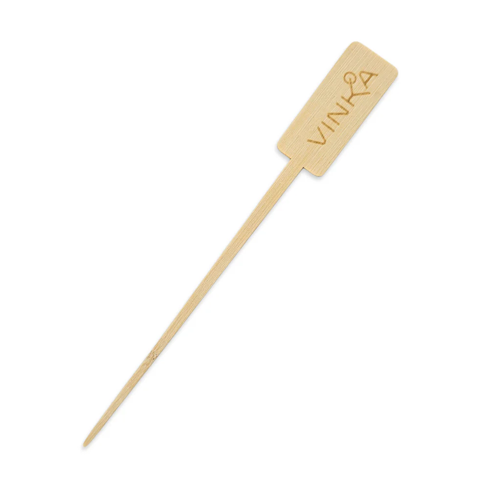 VINKA - 50 x Bamboo Swizzle Sticks Cocktail Stirrers 18cm